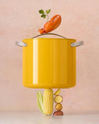 Caraway Stock Pot - 12 Qt Ceramic Coated Pot With Lid - Fee From Forever Chemicals - Large Pot for Bigger Batches - Gray