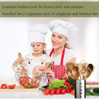 AIUHI 10 Pack Wooden Spoons for Cooking, Teak Wood Kitchen Utensils Set for Non Stick Use, Spatula Set for Stirring, Baking, Non Stick Wooden Utensils for Kitchen