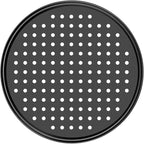 MANCHAP 6 Pack 12.5 Inch Black Pizza Pan with Holes, 32cm Perforated Carbon Steel Pizza Baking Pan, Round Nonstick Pizza Tray for Baking, Kitchen