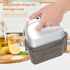 9-Speed Digital Hand Mixer Electric, 400W Powerful DC Motor, Baking Mixer Handheld with Snap-On Storage Case, 5 Stainless Steel Accessories, Flat Beaters, Dough Hooks, Whisk (Silvery & White)