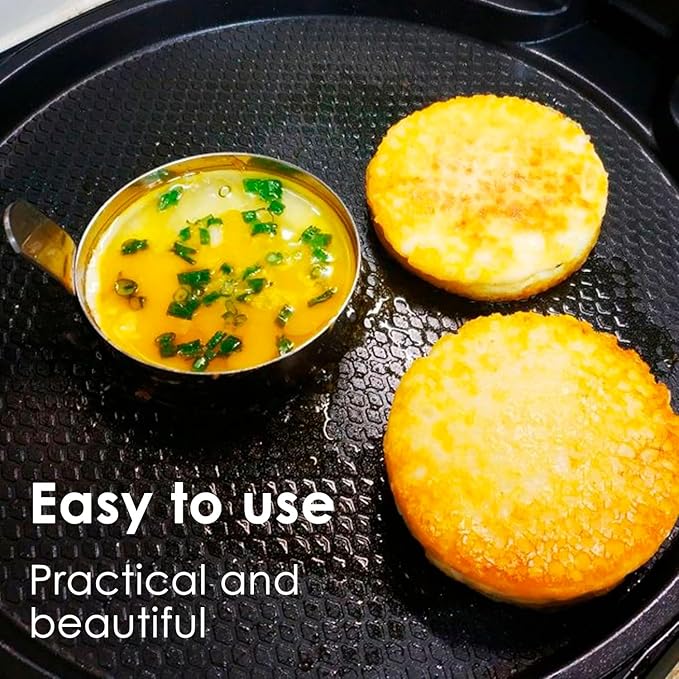 2Pcs Egg Rings Set, Stainless Steel Round Ring for Frying Eggs Pancakes Maker Molds Cooking Shaper for Breakfast