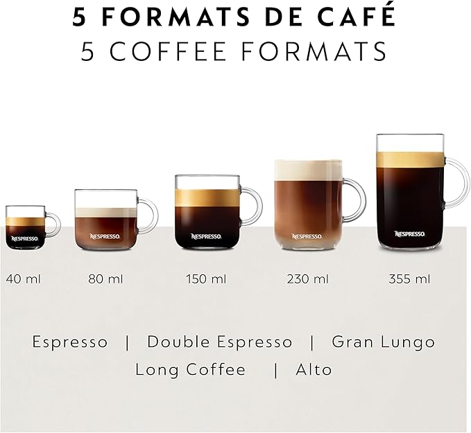 Nespresso Vertuo Pop+ Coffee and Espresso Maker by Breville with Milk Frother, Dark Grey