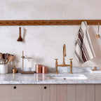 Urban Villa Kitchen Towels 100% Cotton Pack of 6, Highly Absorbent Quick Drying Super Soft Premium Dish Towels for Kitchen with Hanging Loop Hand & Tea Towels - 20x30 Inch, (Wine & White, Striped)