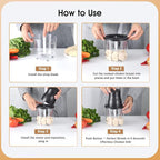 Chicken Shredder, Electric Food Chopper with Meat Grinder & Chicken Breast Shredder Tool with 250W Copper Motor, 1.5L Bowl & Bi-Level Blades Anti-Slip Base for Meat/Fruits/Vegetable/Pet Food