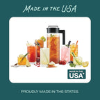 Takeya Patented and Airtight Pitcher Made in the USA, 2 Quart, Blueberry, 10034