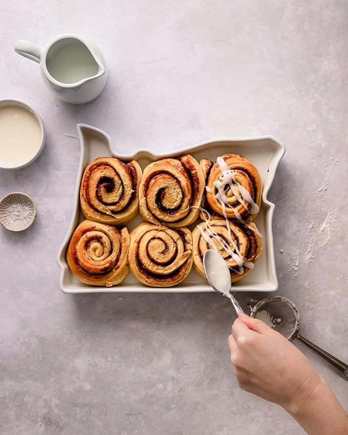 Oregon Shaped Baking Dish, Serving Platter or Decorative Tray Charming Porcelain Bakeware Oven Microwave and Dishwasher Safe