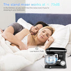 6-Speed Electric Stand Mixer with 5.3 Quart Stainless Steel Bowl, Kitchen Mixer Tilt-Head Design – Includes Dough Hook, Whisk & Beater-Great for Baking Bread, Cakes, Cookies