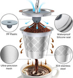 Reusable k Cup Coffee Filters,Universal stainless steel Refillable k Cups Filter Use for K 2.0 and 1.0 Coffee Makers-brewers (2)