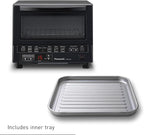 Panasonic FlashXpress Toaster Oven Countertop, 4-Slice Compact Size with Double Infrared Heating, 6 Auto Cook Options and Precise Temperature Control, 1300W - NB-G110P-K (Black)