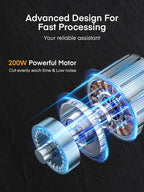 FOHERE Electric Meat Slicer 200W Deli Slicer for Home with Removable Two 7.5” Blades, 0-15mm Precision Thickness Adjustment Knob Cut Deli Food, Meat Ham Bread Fruit, Include Food Carriage, Black