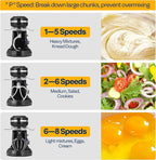 VIVOHOME 4.75 Quart Stand Mixer, 8 Speed Kitchen Electric Food Mixer, Household Stand Mixer for Baking, Cake, Bread with Beater, Dough Hook, Wire Whip and Egg Separator, Black