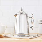 Vintage-Style Stainless Steel French Coffee Press, 34-Ounce