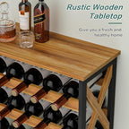 25 Bottle Wine Rack Freestanding Floor Rustic Wine Holder Stand 5 Tier Wobble-Free Tall Wine Racks Wine Large Display Storage Shelf for Cellar Kitchen 21.6''L x 10.6''W x 31.8''H