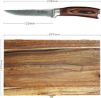 Wakoli EDIB 4-Piece Steak Knife Set – Japanese Style Dining Knives | Genuine Damascus Steel Blades with VG10 Core | Ergonomic Pakkawood Handles | Premium Steak Cutlery in Wooden Gift Box