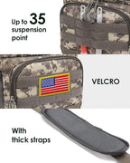 TACTICISM Tactical Lunch Box for Men, 12L MOLLE Lunch Bag Adult, Up to 8 Hours Insulated lunchbox, Large Durable Leakproof Cooler with Detachable Water Bottle Pouch, for Work Camping, ACU Camo