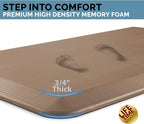 ComfiLife Anti Fatigue Floor Mat – 3/4 Inch Thick Kitchen Mats for Floor, Standing Desk Mat, Kitchen Rug – Comfort at Home, Office – Durable – Stain Resistant – Non-Slip Bottom (20" x 39", Beige)