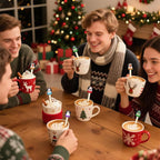 100 Pcs Christmas Coffee Stirrers Wood Cocktail Coffee Stir Sticks Disposable Drink Stirrers for Stirring Hot Chocolate Milkshake Restaurant Home Office Party Supplies