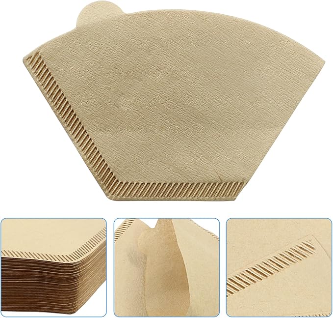200 Count Cone Coffee Filter, #1 Natural Unbleached Cone Coffee Filter Paper fit for Drip Coffee Dripper Coffee Maker (1-2 Cup)