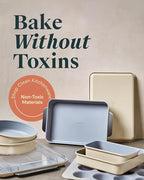 Caraway Nonstick Ceramic Bakeware Set (11 Pieces) - Baking Sheets, Assorted Baking Pans, Cooling Rack, & Storage - Aluminized Steel Body - Non Toxic, PTFE & PFOA Free - Cream