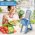 2025 Upgraded Version All-in-1 Mandoline Slicer for Kitchen & Adjustable Mandoline Slicer. Detachable Blade, Cut Slice, Strips, Dice, Shred and Chop, Versatile Kitchen Veggie Chopper