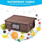 16+32 oz Mason Jar Storage Containers - Sturdy Canning Jar Boxes Organizer, Foldable with Dividers, Holds 12 Pint Mason Jars, Home Canning Supplies (Pint+Quart)