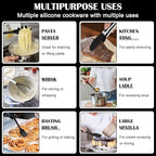 HaWare Kitchen Utensils, 14 PCS Silicone Cooking Utensils Set, Heat Resistant Kitchen Utensils for Non-stick Cookware, Kitchen Gadgets Tools with Spoons, Spatulas, Whisk, Dishwasher Safe (Black)