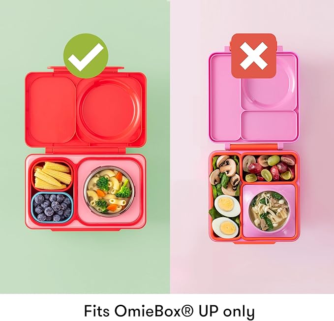 OmieBox UP (2 pack) Leakproof Dips Containers To Go, Salad Dressing Container, Condiment Container with Lids - Food Safe Silicone - 4.5 ounces (Blue/Orange)