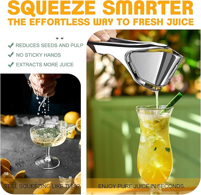 Lemon Squeezer, Lemon Citrus Juicer for Handheld, Max Extraction Juicer Manual, Fruit Citrus Press for Lemon Citrus Lime Orange