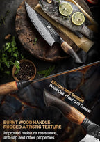 XINZUO 8.6 inch Professional Damascus Chefs Knife,67 Layers Damascus Steel Kitchen Knife,10Cr15CoMoV Steel Core,Very Sharp for Vegetables Meat Cutting for Home Kitchen,Burnt White Oak Wood Handle