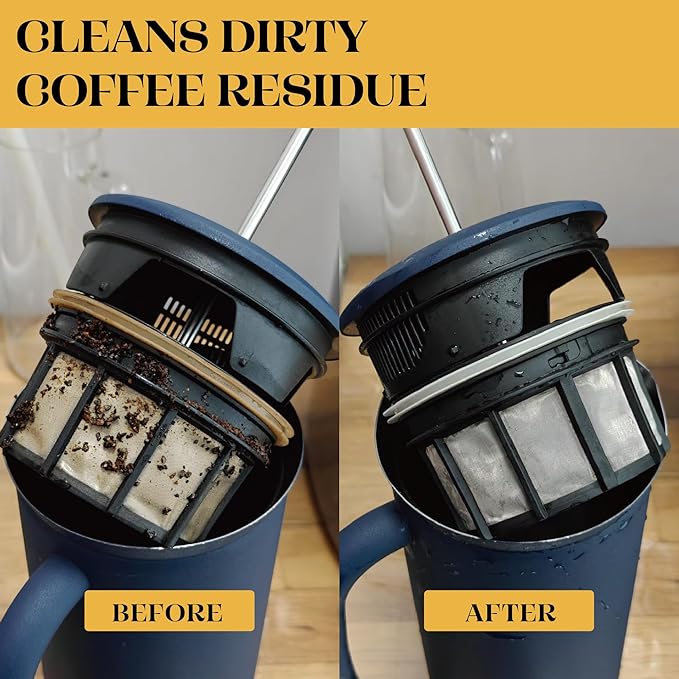 ESPRO Deep Clean, French Press Cleaning Powder Descaling Solution Coffee and Tea Micro-filters, 4.4 Ounces