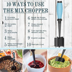 Meat Chopper, 5 Curve Blades Ground Beef Masher, Heat Resistant Meat Masher Tool for Hamburger Meat, Ground Beef, Turkey and More, Nylon Hamburger Chopper Utensil Non-scratch Utensils-blue