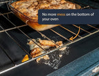 Oven Liners for Bottom of Oven - 3 Pack Large Heavy Duty Mats, 16.25”x23” Non-Stick Reusable Liner for Electric, Gas, Toasters, Grills - BPA & PFOA Free Kitchen Accessory to Keep It Clean (Black)