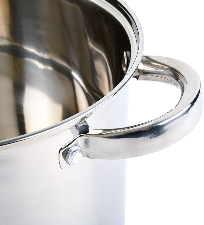 Oster Sangerfield 5-Quart Stainless Steel Pasta Pot Set with Steamer Basket and Lid – Durable Kitchen Cookware for Boiling and Steaming