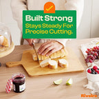 Riveira White Bamboo Wood Cutting Board – Gourmet Bamboo Grandeur: 17 x 13 Wooden Cutting Board – Wooden Cutting Boards For Kitchen Decorative – Innovative Juice Grooves Wooden Chopping Board