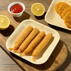 ECOLipak 6 Inch Compostable Palm Leaf Plate Like Bamboo Plate, 50 Pack Disposable Biodegradable Plates Suitable for Party, Dinner