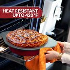Boxiki Kitchen 9 Inch Non-Stick Silicone Round Cake Pan with Steel Frame Handles - Perfect for Baking Delicious Round Cakes