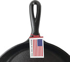 Lodge 12 Inch Cast Iron Pre-Seasoned Skillet – Signature Teardrop Handle - Use in the Oven, on the Stove, on the Grill, or Over a Campfire - Black