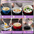 Silicone Cooking Utensils Set, Onader 6 Pcs Kitchen Utensils for Cooking, Heat Resistant Kitchen Gadgets Tools Set for Nonstick Cookware - 3 Mixed Color (Khaki & Pink & White)