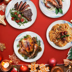 Ceramic Dinner Plates Set of 8, 10 inch, Salad Plates, Pizza Plates, Dinnerware Sets, Microwave & Dishwasher Safe, Fantasy Series, Gold Rim