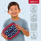 Bentgo Kids Prints Leak-Proof, 5-Compartment Bento-Style Kids Lunch Box - Ideal Portion Sizes for Ages 3-7, Durable, Drop-Proof, Dishwasher Safe, & PFAS & BPA-Free Materials (Rocket)