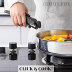 Country Kitchen Cookware Set with Removable Handle, Oven & RV Safe Pots and Pans Set, Stainless Steel, Original
