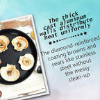 Swiss Diamond Frying Pans Nonstick with Lid, Features Nonstick Diamond Coated Aluminum Skillets and Oven Safe Frying Pans with Lids, Cover Included, 12.5 Inch
