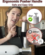 Stainless Steel Slicer Shredder Attachment for KitchenAid Stand Mixer, Large Salad Machine with Vegetable Slicer Cheese Grater Attachments for Kitchen Aid, Dishwasher Safe by Rafbar