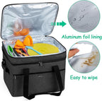 Yarwo Slow Cooker Bag Compatible with Crock-Pot/Hamilton Beach 8-10 Quart, Double Layers Slow Cooker Travel Carrier Case for Kitchen Appliance and Accessories, Black (Bag Only)