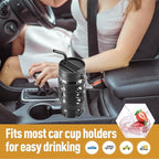 MUKOKO 32 oz Glass Tumbler with Straw,Glass Water Bottles with Time Marker,Iced Coffee Cup with 2 Lids-Handle Spout Lid&Straw Lid,Silicone Sleeve,Leakproof,1 Pack-Black