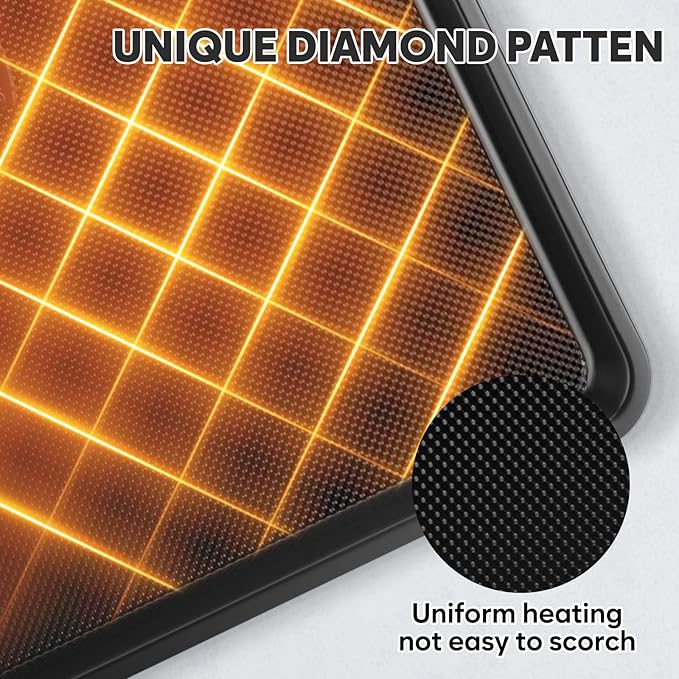 2 Pack Cookie Sheets for Baking, Ceramic Baking Sheet Jelly Roll Pans Set, Thicker Carbon Steel Baking Sheets Non Stick, 15.3 x 11.3 Inch Baking Trays for Oven