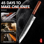 Huusk Japanese Bread Knife, 9.7 Inch Long Serrated Bread Knife, Lightweight Slicing Bread Knife for Cutting Homemade Sourdough Bread, Serrated Knife with Gift Box