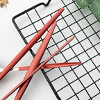 JASHII Flatware Serving Set 24 Piece, Stainless Steel Silverware Set, Red Silver Cutlery Set, Modern Elegant Tableware Set for Party, Christmas, Dinner (Red Silver)