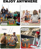 Soft Cooler Bag Insulated 20L/33L, 27/50 Cans Collapsible Camping Coolers 4-Layer Leakproof Portable Ice Chests for Beach, Travel, Picnic, Grocery, Kayaking