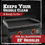 KITCHEN PERFECTION 22" Premium Silicone Griddle Cover Mat For Blackstone Griddle 22 Inch - Hermetic Protection From Rust & Debris All Year, Fits All Blackstone 22 Inch Models - Food Grade Silicone